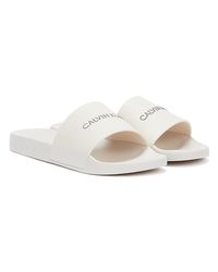 Institutional Claquettes blanches pour femmes Calvin Klein en coloris Blanc  - Lyst