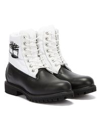 Timberland Leather 6 Inch Premium Puffer / White Boots in Black for Men -  Lyst