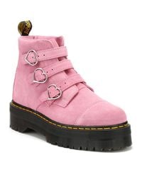 pink suede doc martens