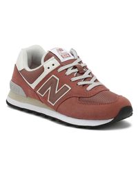 New Balance Suede Womens Dark Oxide Pink 574 Classic Trainers for ...
