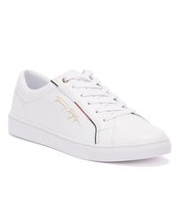 tommy hilfiger signature leather mix trainers