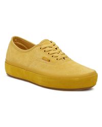 vans authentic platform yellow