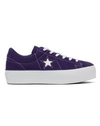 converse one star purple platform