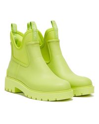 bright green boots