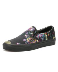 vans slip on festival satin black