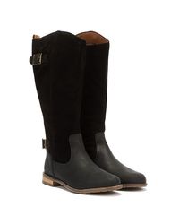 barbour leather boots womens