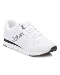 womens white mesh trainers