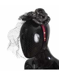 DOLCE /& GABBANA Diadem Headband BENGAL CAT Purple Pink Bow Silk Tiara RRP $2000