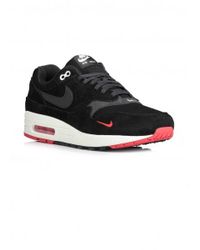 Nike Leather Air Max 1 Mini Swoosh Bred in Black/Grey/Red (Black) for Men -  Lyst