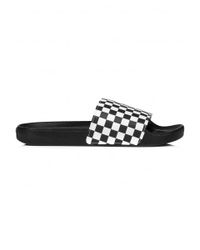 vans slides checkerboard double strap