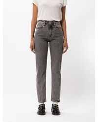 Mom jeans grigi in cotone biologico Breezy Britt Desert NightNudie Jeans in  Denim di colore Grigio | Lyst