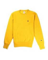 champion yellow reverse weave