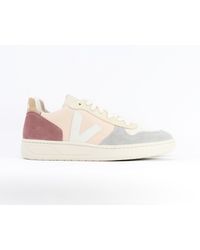 Veja Suede Pastel Multi Nude V 10 Ladies Sneaker | Lyst