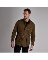 barbour lockseam casual jacket dark sand