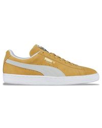 Zapatillas clásicas de ante blanco mostaza y miel PUMA de Ante de hombre |  Lyst