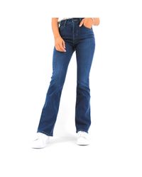 Pantalones corte bota tiro alto 725 Levi's de Tejido sintético de color  Azul | Lyst