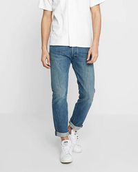 LEVIS 501 Mens Jeans Original Indigo Wash Straight Leg Stretch Extensible  L32 - Top Brand Outlet UK