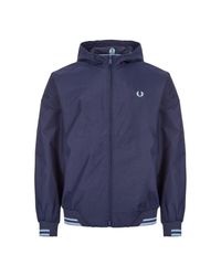 fred perry brentham jacket blue