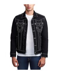all black true religion jean jacket