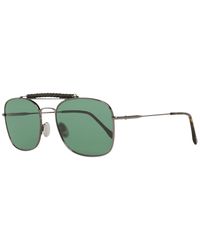 Tod's Green Silver Men Sunglasses