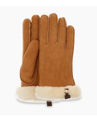 Zwarte UGG Handschoenen SHEEPSKIN LOGO | Omoda