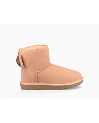 satin bow mini boot
