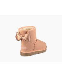satin bow mini ugg