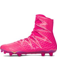 pink high top football cleats