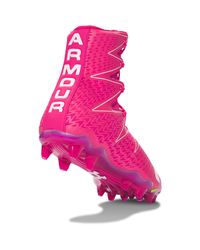 pink high top football cleats