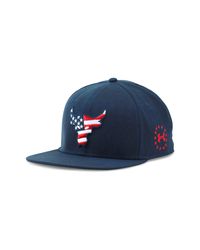 Under Armour Men S Ua X Project Rock Freedom Snapback Cap In Midnight Navy White Blue For Men Lyst Under Armour Men S Ua X Project Rock Freedom Snapback Cap In Midnight Navy White Blue For Men Lyst