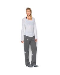 Under Armour Women S Ua Qualifier Knit Warm Up Pants In Graphite White Gray Lyst