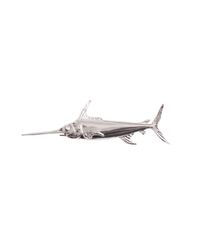 OAMC - Metallic Silver Swordfish Brooch - Lyst