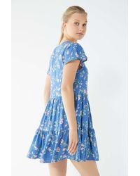 uo floral tiered babydoll dress