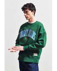 Green tommy jeans sweatshirt Clearance
