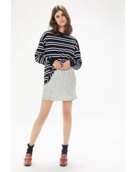 satin slip mini skirt