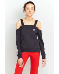 adidas cold shoulder sweatshirt