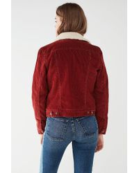 Levi's Levi's Corduroy Sherpa Jacket in Rust (Red) - Lyst