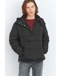 shore leave by urban outfitters black zip puffer jacket
