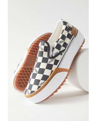 Canvas Checkerboard Stacked Sneaker - Lyst