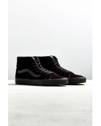 burgundy velvet vans
