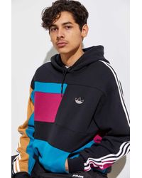 Adidas asymmetrical blocked hoodie sweatshirt Clearance