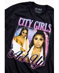 City Girls Act Up Tee in Black for Men 