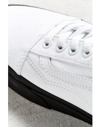 Vans Rubber Old Skool White Black Sole Sneaker for Men - Lyst