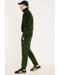 champion green velour track top