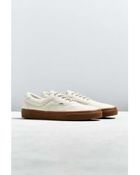 cream vans with gum sole