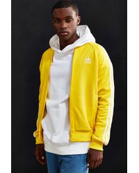 adidas Originals Cotton Superstar Track Jacket in Yellow for Men - Lyst