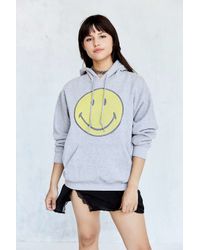 Grey smiley face hoodie Clearance