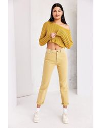 yellow mom jeans