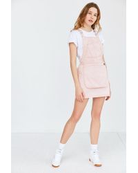 light pink overall dress