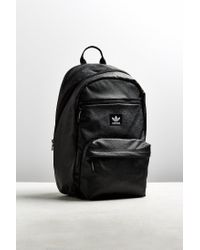 adidas black leather backpack